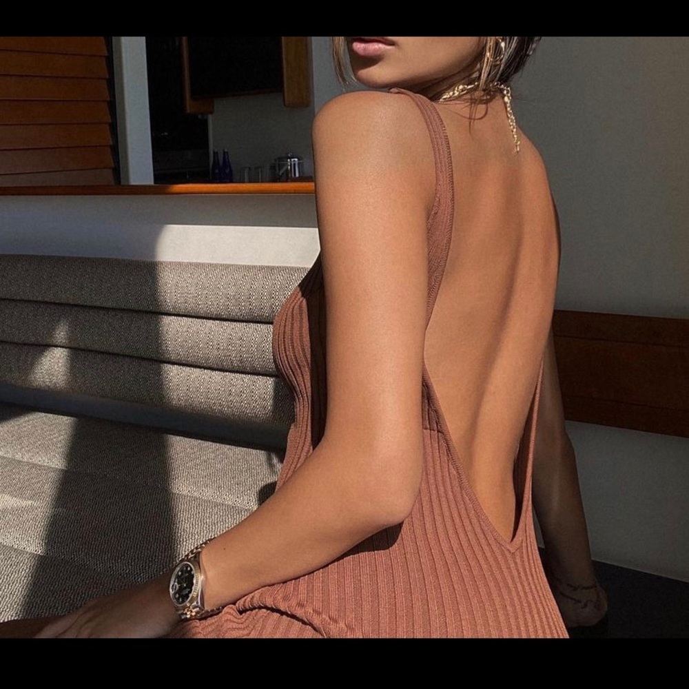 Hello Molly Knit Open Back Dress